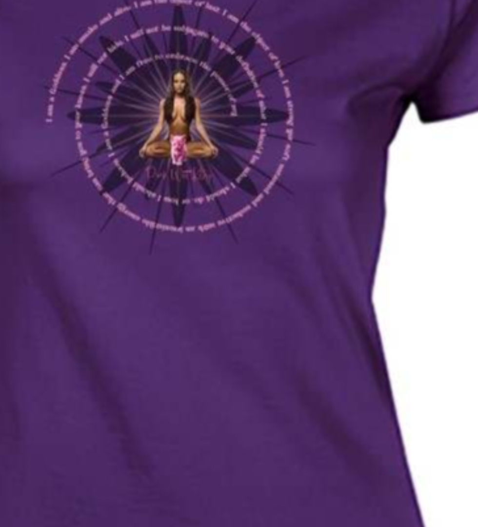 Pink Wet Kitty Affirmation T Shirt (Purple)
